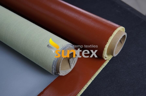 Silicon Coated Surface Treatment and Twill Woven Weave Type insulated silicone fiberglass fabric