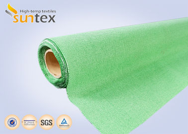 Green Single side PU(Polyurethane) Coated Fiberglass Fabric