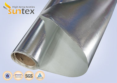 High Temperature Aluminum Foil Fiberglass Fabrics For Welding / Fire Protection And Thermal Insulation Materials