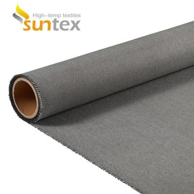 Silicone Coated Fire Curtain Fabric with 550°C Temperature Resistance and 0.6mm Thickness for Fire and Smoke Protection