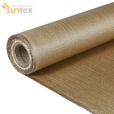 Abrasion Resistant Vermiculite Coated Fiberglass Fabric For Removable Insulation Cover