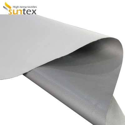 Double Sided Alkali Free Grey Color Silicone Coated Fiberglass Fabric for Fireproof Thermal Insulation
