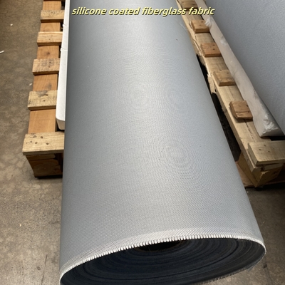 E-Glass Silicone Coated Fabric with 50 m / 100 m Roll Length 1 / 1.2 / 1.5 meter Width and 400 g/sqm Weight for High Temperature Resistance