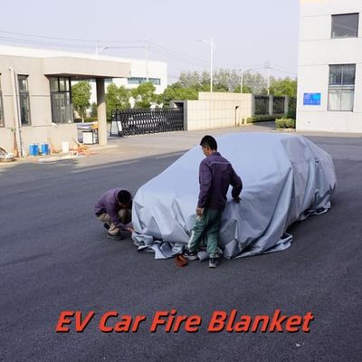 EV Fire Blanket Gray 550℃ Thermal Resistance for Lithium Battery Fires