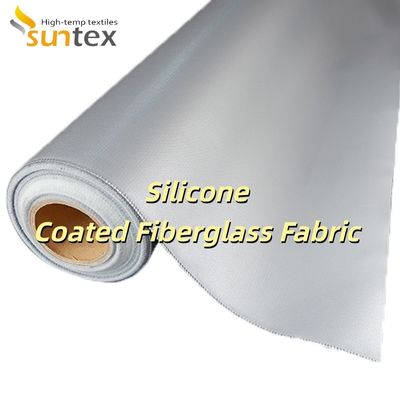 Tear Resistant Alkali Free Grey Color Silicone Coated Fiberglass Fabric for Industrial Insulation