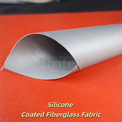 Grey Color Alkali Free Fireproof Silicone Coated Fiberglass Fabric for Safety Curtains