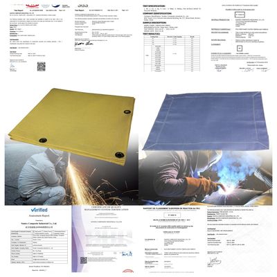 SUNTEX Heavy Duty 550°C Heat Resistant Acrylic Coated Fiberglass Welding Blanket with Customizable Sizes