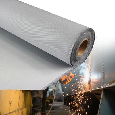 High Temperature Resistant PU Coated Fiberglass Fabric 460 g/sqm 0.41 mm Twill Weave for Welding Protection