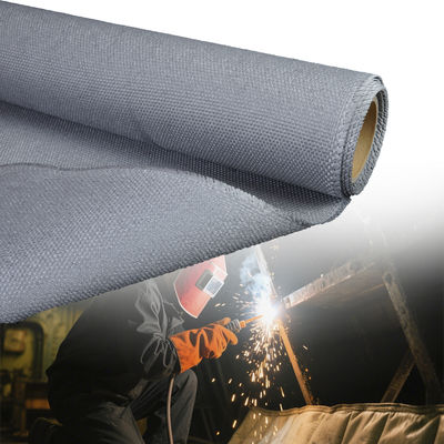 Twill Weave Blue Black Customizable Widths PU Coated Fiberglass Fabric Fireproof Fiberglass Cloth