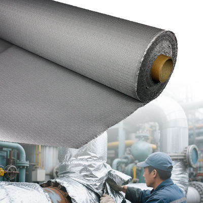 Twill Weave Blue Black Customizable Widths PU Coated Fiberglass Fabric Fireproof Fiberglass Cloth