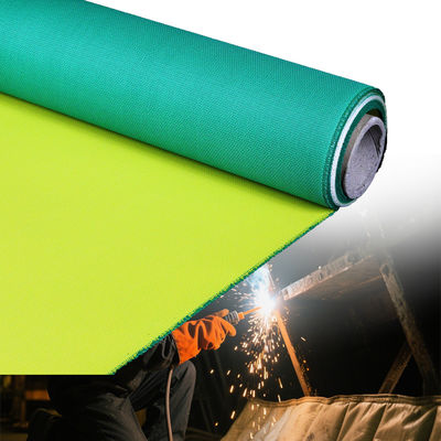Twill Weave Blue Black Customizable Widths PU Coated Fiberglass Fabric Fireproof Fiberglass Cloth