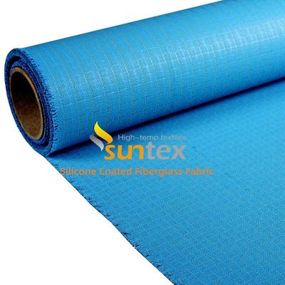 Double Sides Silicone Coated Fiberglass Fabric with 50 m / 100 m Roll Length and Corrosion Resistance for High Temperature Applications