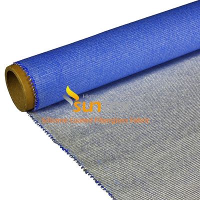 Fireproof Silicone Coated Fiberglass Fabric with 50 m / 100 m Roll Length Alkali Free and Weatherproof