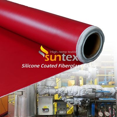 Fireproof High Temperature Retardant Silicone Coated Fiberglass Fabric with 0.3 mm Thickness and 400 g/sqm Weight