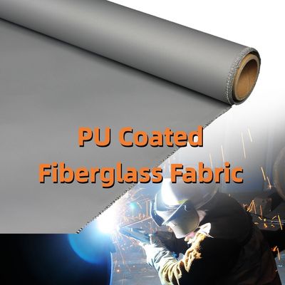 Fireproof PU Coated Fiberglass Fabric with 1800°C Temperature Resistance M0 Fire Resistance and 1m to 1.55m Width