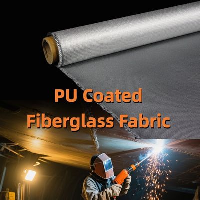 PU Coated Fiberglass Fabric with 460 g/sqm Weight 0.41 mm Thickness and 1800°C Resistance