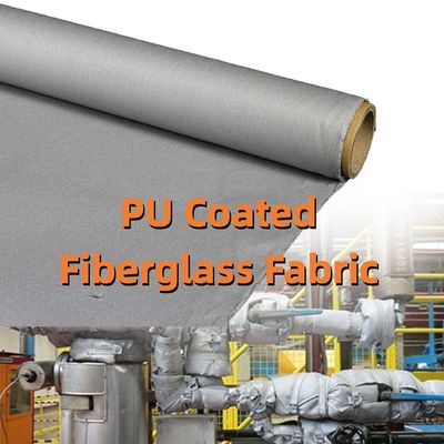 PU Coated Fiberglass Fabric with 460 g/sqm Weight 0.41 mm Thickness and 1800°C Resistance