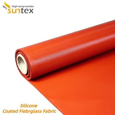 Fireproof Waterproof Chemical Corrosion Resistant Silicone Coated Fiberglass Fabric High Silica Fiberglass Cloth