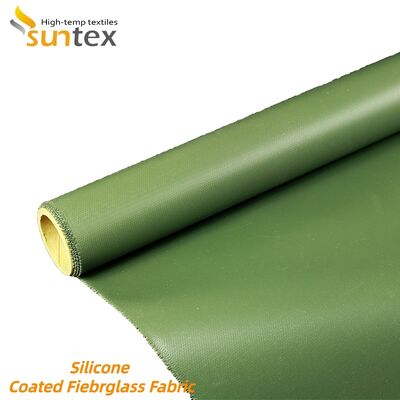 Fireproof Silicone Coated Fiberglass Fabric 850g/m2 High Silica Fiberglass Cloth Heat Resistant