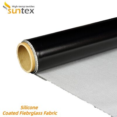 Fireproof High Temperature Resistance (-70~260℃) Waterproof Silicone Coated Fiberglass Fabric High Silica Fiberglass Cloth