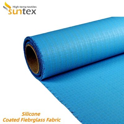 Fireproof Waterproof Silicone Coated Fiberglass Fabric 850g/m2 High Silica Fiberglass Cloth for Industrial Safety