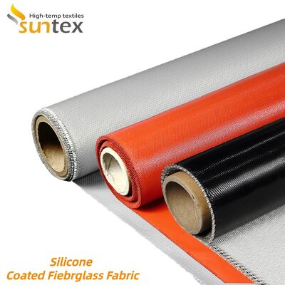 Flame Retardant Silicone Coated Fiberglass Fabric with 850g/m2 Weight and 0.75mm Thickness for 260℃ Heat Resistance