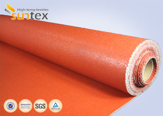 Customized Colored  Silicone Fiberglass Fabric Fireproof High Temperature Thermal Insulation Silicone Coated Fabric Cloth
