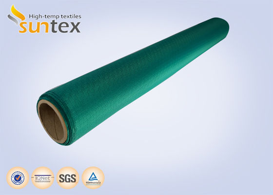 Red Color Acrylic Coated Fire Resistant Fiberglass Fabric With 550 Degree C Temperature Resistance And Easy To Handle Cut And Sew For Fireproof Curtains And Blankets