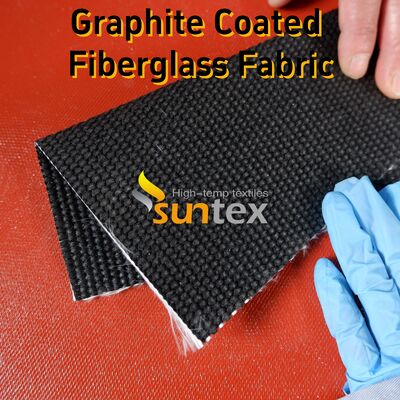 High Temperature Fiberglass Cloth Fire Resistant Fabric with 750℃ Temperature Resistance and Excellent Abrasion Resistance in Black Plain Weave