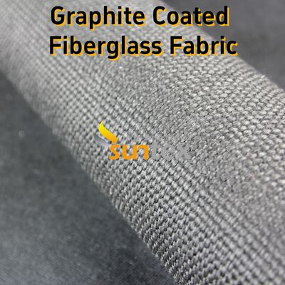 Graphite Coated High Temperature Fiberglass Cloth with 750℃ Resistance and 28.82oz/sqy Weight for Fire Curtains and Welding Blankets
