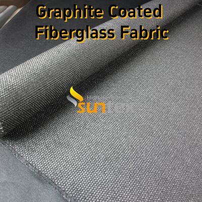 Graphite Coated High Temperature Fiberglass Cloth Fireproof Blanket with 750℃ Coating and 550℃ Fabric Resistance 28.82oz/sqy