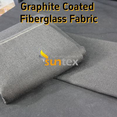 Graphite Coated Fiberglass Fabric with 750℃ Temperature Resistance 28.82oz/sqy Unit Weight and Black Plain Pattern for Welding Blanket