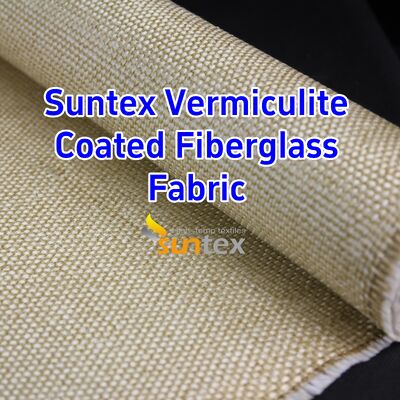 High Silica Fiberglass Fabric with Double-Sided Vermiculite Coating for 750℃ Temperature Resistance and Excellent Abrasion Resistance