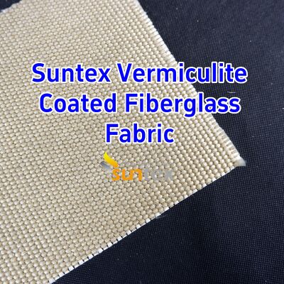 750℃ Temperature Resistance Vermiculite Coated Fiberglass Fabric with Excellent Abrasion Resistance and 1070gsm Heavy Weight