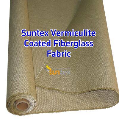 750℃ Temperature Resistance Vermiculite Coated Fiberglass Fabric with Excellent Abrasion Resistance and 1070gsm Heavy Weight