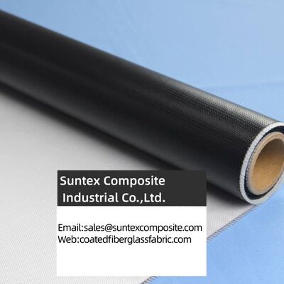 High Temperature Silicone Coated Fiberglass Fabric with Two Side Silicone Rubber Coating and Alkali Free E-Glass for 550°C Resistance