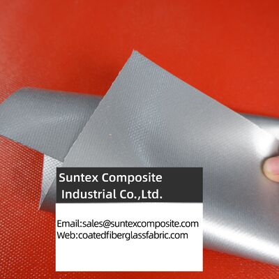 Two Side Silicone Rubber Coated Fiberglass Cloth with High Temperature Resistance (550°C) and Alkali Free E-Glass Material