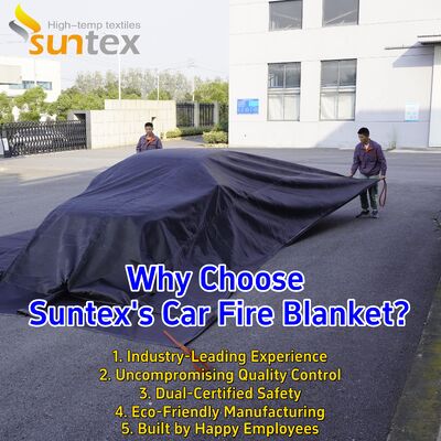 Customized Size EV Car Fire Blanket with 550℃/1000℃ Thermal Resistance and Oxygen Deprivation for Lithium-Ion Battery Safety