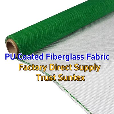 460 g/sqm 0.41 mm PU Coated Fiberglass Fabric with 1.5m/1.55m Width for High Temperature Thermal Insulation