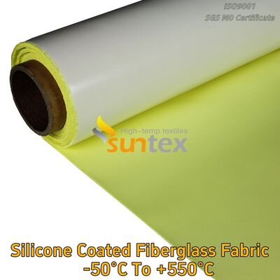 High Temperature Heat Resistant Silicone Rubber Coated Twill Woven Fiberglass Mesh Cloth
