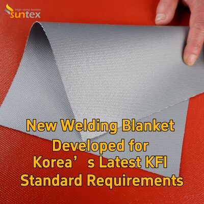 Suntex KFI Certified Custom Welding Fire Blanket High Heat Resistant Fiberglass Fireproof Blanket Anti-Spark Anti-Slag Industrial Welding Safety Protection