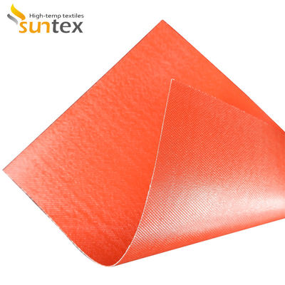 Red Silicone Coated Fiberglass Fabric 0.72mm, Ideal for Flexible Ductwork Connection