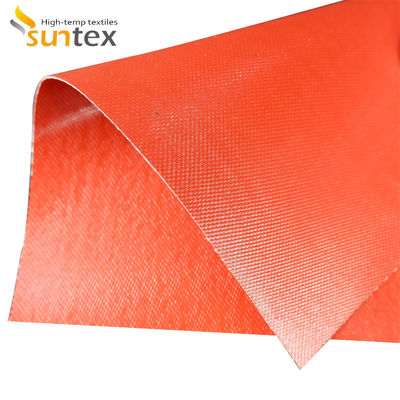 Red Silicone Coated Fiberglass Fabric 0.72mm, Ideal for Flexible Ductwork Connection