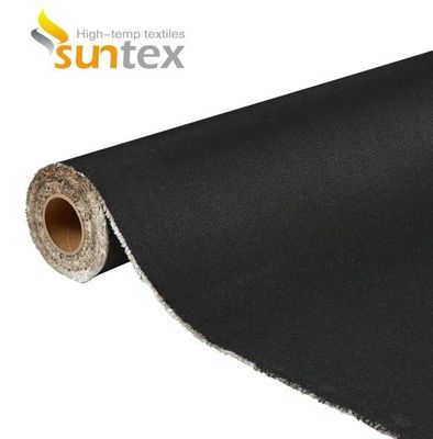 EN-13501 Certified 550°C Temperature Resistance Fire Curtain Fabric with 0.6mm Thickness for Fire and Smoke Protection