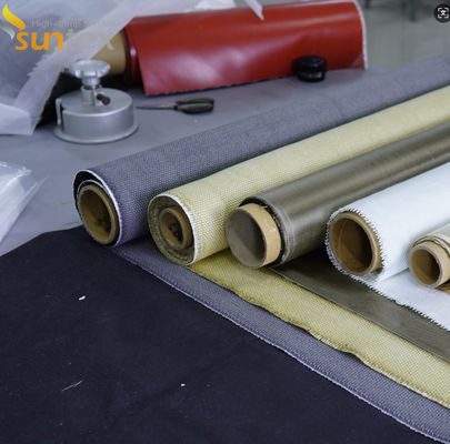 Tessuto di vetro rivestito di silicone a prova di fuoco dell'isolamento termico per le coperture del fuoco