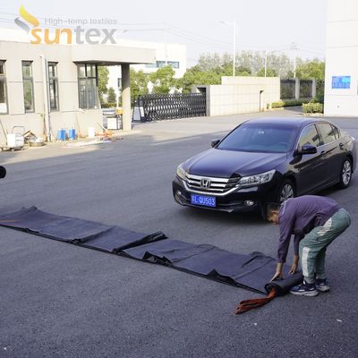 Suntex Gray Fire Blanket for Fire Containment and Smoke Emission in EV Car Fire Protection