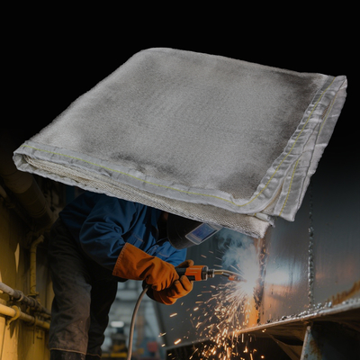 Coperta per saldatura in fibra di vetro ignifuga 550C resistente al calore grigio