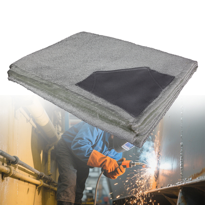 17 Oz 16 Mil 1000°F Heat Resistant Welding Blanket Fireproof Welding Curtain for Sparks and Slag Protection