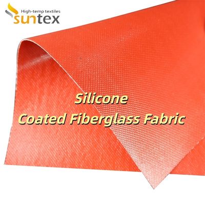 Durable 0.3 mm Thickness 400 g/sqm Silicone Coated Fiberglass Fabric for High Temperature Areas with 1 / 1.2 / 1.5 meter Width