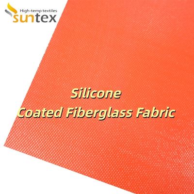 Durable 0.3 mm Thickness 400 g/sqm Silicone Coated Fiberglass Fabric for High Temperature Areas with 1 / 1.2 / 1.5 meter Width